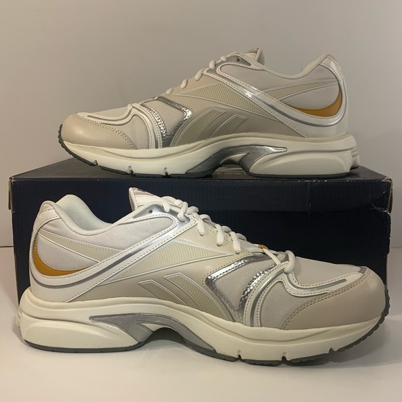 [BRAND NEW] REEBOK PREMIER ROAD PLUS VI CHALK BRIGHT OCHRE MENS SIZE 13 SNEAKERS - Picture 8 of 13